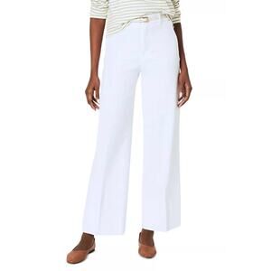 SPANX Stretch Twill Pants White Medium NWT High Rise Wide Leg